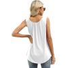 WIHOLL Tank Tops for Women Casual Summer Keyhole Neck Sleeveless Shirts Loose Blouses