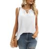 WIHOLL Tank Tops for Women Casual Summer Keyhole Neck Sleeveless Shirts Loose Blouses