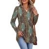 WIHOLL Western Shirts for Women Long Sleeve Cowboy Chic Boho Tops Fall Fashion Cowgirl Outfits Country Concert Ethnic Print M