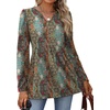 WIHOLL Western Shirts for Women Long Sleeve Cowboy Chic Boho Tops Fall Fashion Cowgirl Outfits Country Concert Ethnic Print M