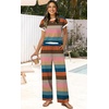WIHOLL Two Piece Sets for Women Lounge Sets Plus Size Summer Outfits Cruise Resort Wear 2026 Beach Vacation Travel Matching Pants Sets Fashion Clothing Business Casual Office Cute Cropped T Shirts