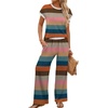 WIHOLL Two Piece Sets for Women Lounge Sets Plus Size Summer Outfits Cruise Resort Wear 2026 Beach Vacation Travel Matching Pants Sets Fashion Clothing Business Casual Office Cute Cropped T Shirts