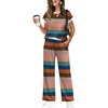 WIHOLL Two Piece Sets for Women Lounge Sets Plus Size Summer Outfits Cruise Resort Wear 2026 Beach Vacation Travel Matching Pants Sets Fashion Clothing Business Casual Office Cute Cropped T Shirts