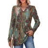 WIHOLL Western Shirts for Women Long Sleeve Boho Fall Tops Fashion Clothing Cowgirl Outfits Vintage Graphic Tees Ethnic Print S