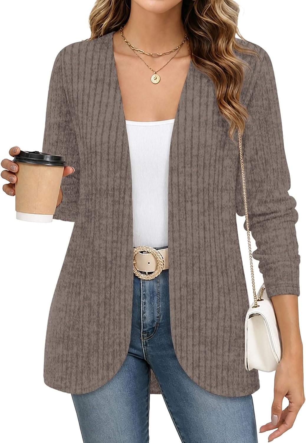 image:imageWIHOLL Cardigan Sweaters Fall Fashion Long Sleeve Shirts Casual01khaki