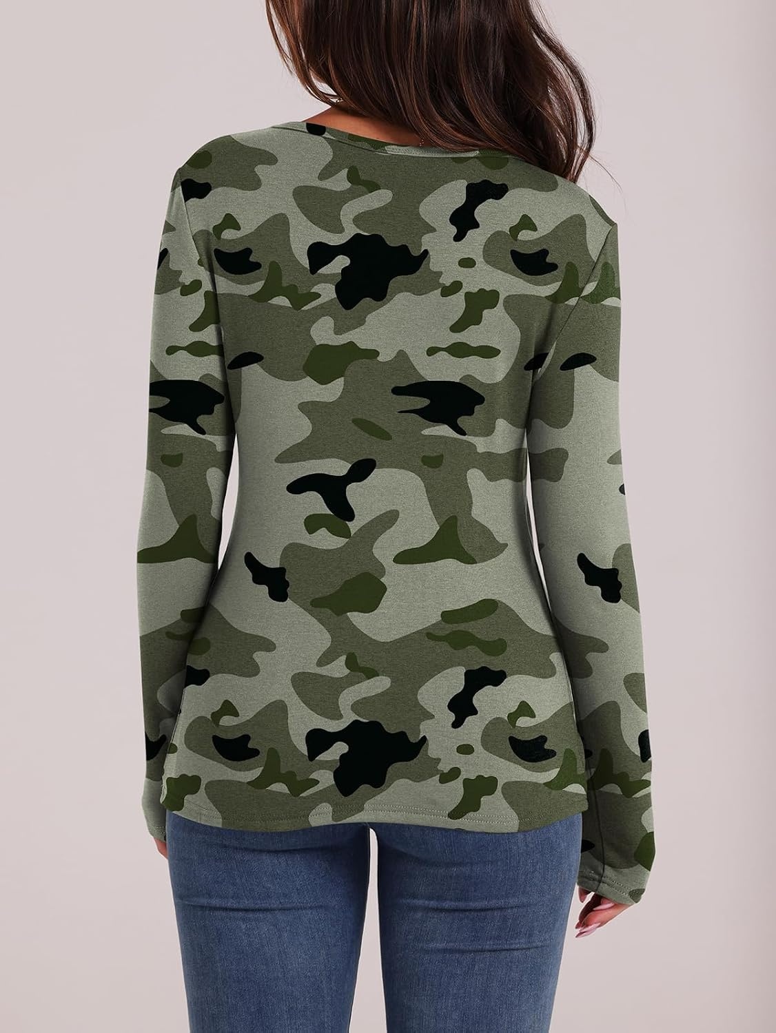 image:imageWIHOLL Long Sleeve Thermal Shirt for Women Light Fleece Tops Fall 2026 Crew Neck Casual Basic TShirtsPrint 01