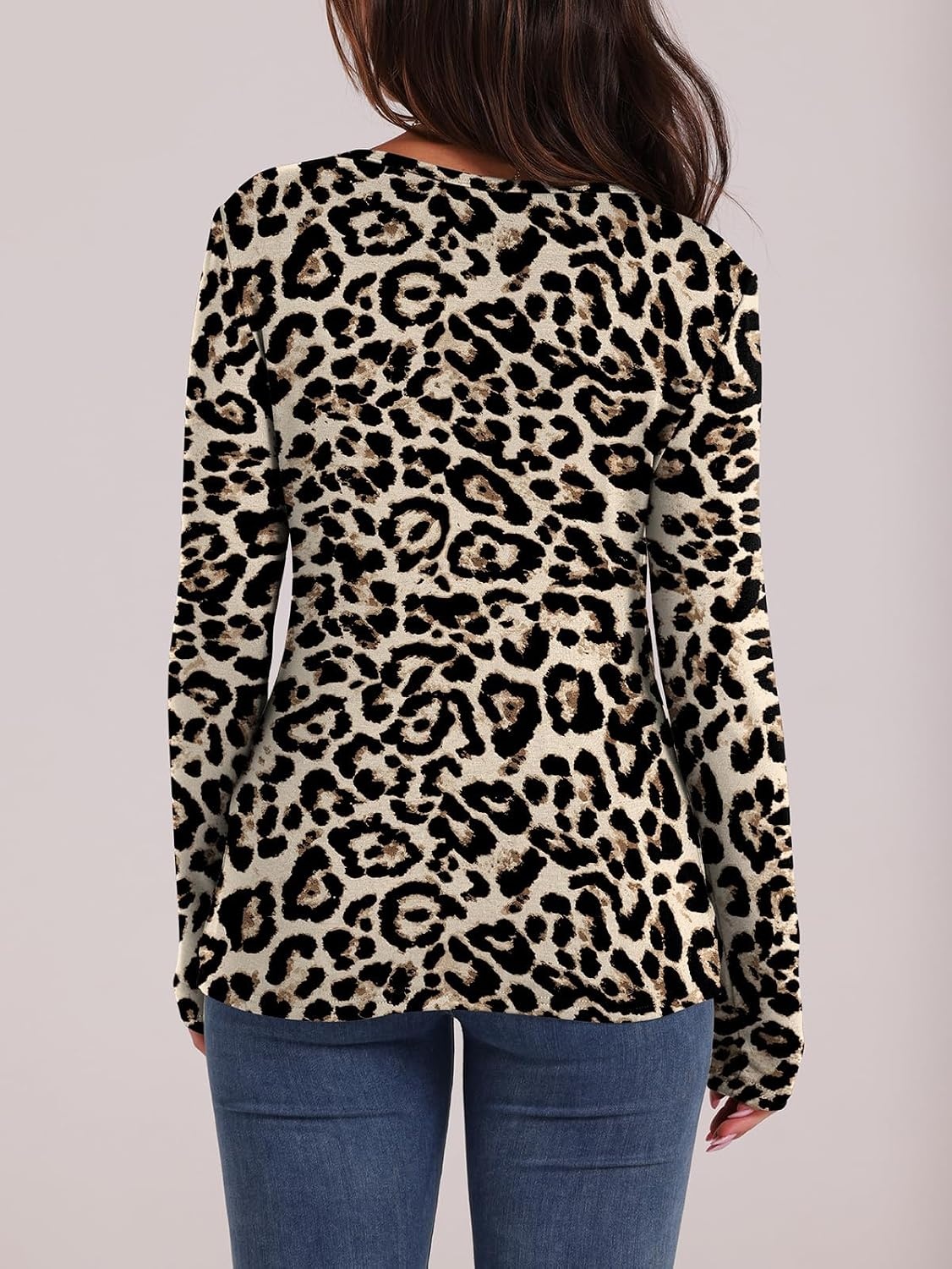 image:imageWIHOLL Long Sleeve Thermal Shirt for Women Light Fleece Tops Fall 2026 Crew Neck Casual Basic TShirtsPrint 02
