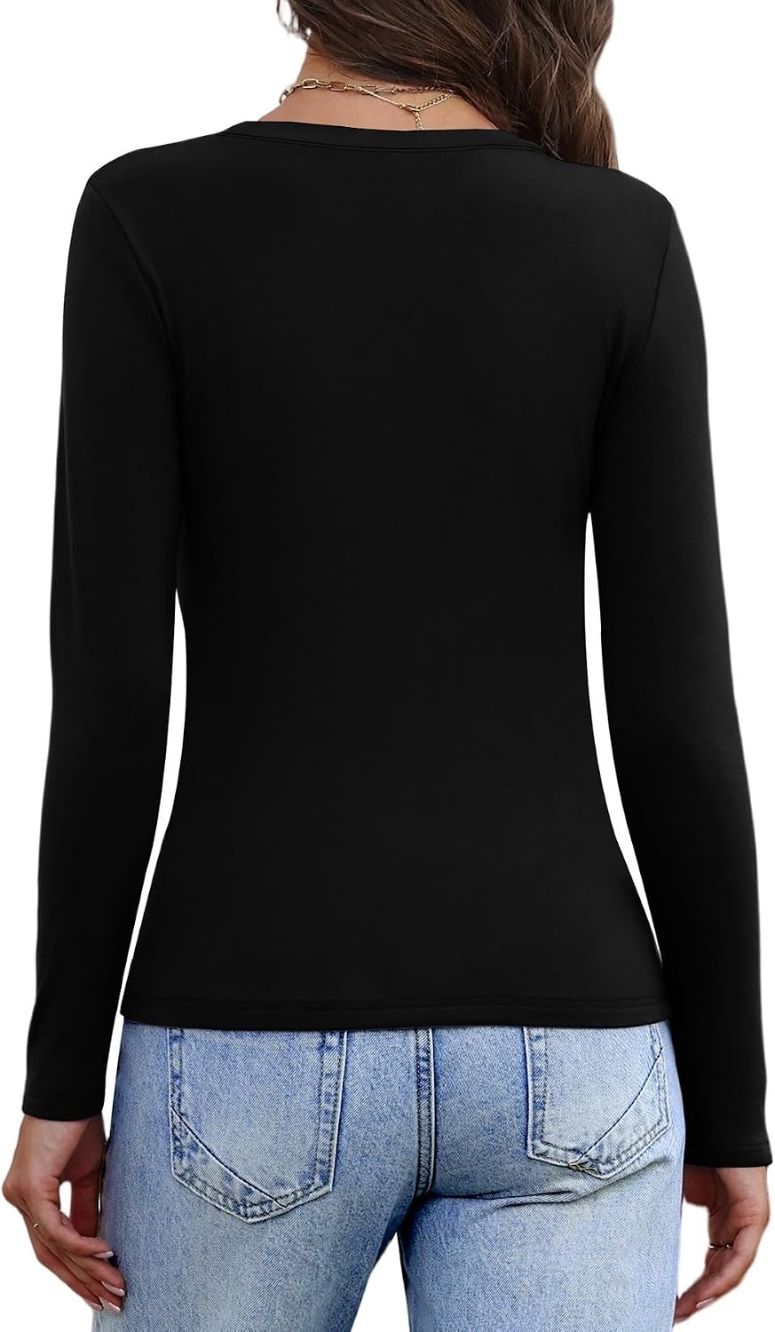 image:imageWIHOLL Long Sleeve Thermal Shirts for Women Fall TopsAblack