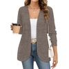 WIHOLL Cardigan Sweaters Fall Fashion Long Sleeve Shirts Casual(01-khaki)