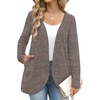 WIHOLL Cardigan Sweaters Fall Fashion Long Sleeve Shirts Casual(01-khaki)