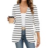 WIHOLL Cardigan Sweaters Fall Fashion Long Sleeve Shirts Casual(03-stripe)