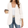 WIHOLL Cardigan Sweaters Fall Fashion Long Sleeve Shirts Casual(04–stripe)