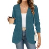 WIHOLL Cardigan Sweaters Fall Fashion Long Sleeve Shirts Casual(07-marine Blue)