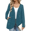 WIHOLL Cardigan Sweaters Fall Fashion Long Sleeve Shirts Casual(07-marine Blue)