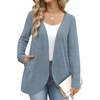 WIHOLL Cardigan Sweaters Fall Fashion Long Sleeve Shirts Casual(08-blue)