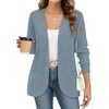 WIHOLL Cardigan Sweaters Fall Fashion Long Sleeve Shirts Casual(08-blue)