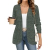 WIHOLL Cardigan Sweaters Fall Fashion Long Sleeve Shirts Casual(09-green)