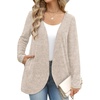WIHOLL Cardigan Sweaters Fall Fashion Long Sleeve Shirts Casual(10-beige)