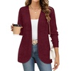 WIHOLL Cardigan Sweaters Fall Fashion Long Sleeve Shirts Casual(11-red)