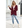 WIHOLL Cardigan Sweaters Fall Fashion Long Sleeve Shirts Casual(11-red)