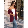 WIHOLL Cardigan Sweaters Fall Fashion Long Sleeve Shirts Casual(11-red)