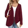 WIHOLL Cardigan Sweaters Fall Fashion Long Sleeve Shirts Casual(11-red)