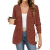 WIHOLL Cardigan Sweaters Fall Fashion Long Sleeve Shirts Casual(12-caramel)