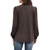 WIHOLL Long Sleeve Shirts for Women Mock Neck Tops Pleated Front Blouses Dressy Casual Spring Fall Clothes 2026 Fashion(04 – Brown Polka Dot)