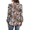 WIHOLL Long Sleeve Shirts for Women Mock Neck Tops Pleated Front Blouses Dressy Casual Spring Fall Clothes 2026 Fashion(05 – Vintage Pink Floral)