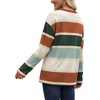 WIHOLL Long Sleeve Shirts for Women Stripe Tops Loose Oversized Fall Outfit(Caramel Green)