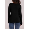 WIHOLL Long Sleeve Thermal Shirt for Women Light Fleece Tops Fall 2026 Crew Neck Casual Basic T-Shirts(A-black)