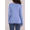 WIHOLL Long Sleeve Thermal Shirt for Women Light Fleece Tops Fall 2026 Crew Neck Casual Basic T-Shirts(E-light Blue)