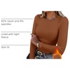WIHOLL Long Sleeve Thermal Shirt for Women Light Fleece Tops Fall 2026 Crew Neck Casual Basic T-Shirts(F-brown)