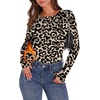 WIHOLL Long Sleeve Thermal Shirt for Women Light Fleece Tops Fall 2026 Crew Neck Casual Basic T-Shirts(Print 02)