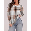 WIHOLL Long Sleeve Thermal Shirt for Women Light Fleece Tops Fall 2026 Crew Neck Casual Basic T-Shirts(Print 04)