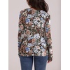WIHOLL Long Sleeve Thermal Shirt for Women Light Fleece Tops Fall 2026 Crew Neck Casual Basic T-Shirts(Print 05)