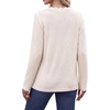 WIHOLL Long Sleeve Womens Shirts Lightweight Fall Tunic Top V Neck Sweaters(01-apricot)