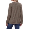 WIHOLL Long Sleeve Womens Shirts Lightweight Fall Tunic Top V Neck Sweaters(01-khaki)