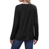 WIHOLL Long Sleeve Womens Shirts Lightweight Fall Tunic Top V Neck Sweaters(02-black)