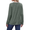 WIHOLL Long Sleeve Womens Shirts Lightweight Fall Tunic Top V Neck Sweaters(02-green)