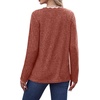 WIHOLL Long Sleeve Womens Shirts Lightweight Fall Tunic Top V Neck Sweaters(03-caramel)