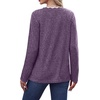 WIHOLL Long Sleeve Womens Shirts Lightweight Fall Tunic Top V Neck Sweaters(04-purple)