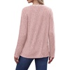 WIHOLL Long Sleeve Womens Shirts Lightweight Fall Tunic Top V Neck Sweaters(05-pink)