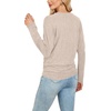 WIHOLL Womens Long Sleeve Shirts Ruched Hem Fall Tops Lightweight Sweaters(Apricot)