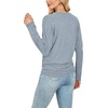 WIHOLL Womens Long Sleeve Shirts Ruched Hem Fall Tops Lightweight Sweaters(Dusty Blue)