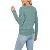 WIHOLL Womens Long Sleeve Shirts Ruched Hem Fall Tops Lightweight Sweaters(Sage Green)