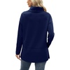 WIHOLL Womens Long Sleeve Tops Turtleneck Sweatshirt Fall Fashion 2024 Air Essentials Tunic Tops(Navy Blue)