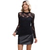 Womens Sexy Mesh Long Sleeve Shirts Fashion Clothing Turtle Necks Sheer Ruched Going Out Tops Fall Outfits Slim Fit Blouses(P-black-2)