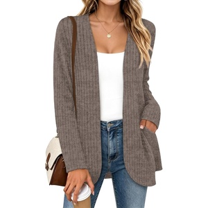 WIHOLL Cardigan Sweaters Fall Fashion Long Sleeve Shirts Casual(01-khaki)