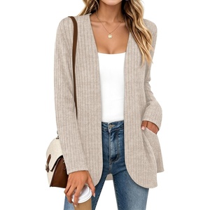 WIHOLL Cardigan Sweaters Fall Fashion Long Sleeve Shirts Casual(10-beige)